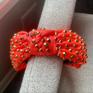 Lele Sadoughi Melon Silk Studded Headband